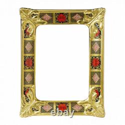 New Royal Crown Derby 2nd Quality Old Imari Solid Gold Band 5x7 Picture Frame