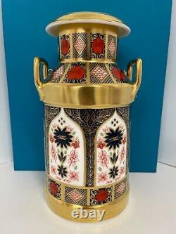 New Royal Crown Derby 2nd Quality Old Imari Solid Gold Band Churn