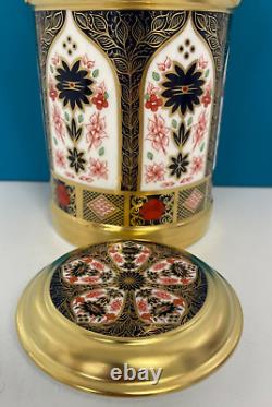 New Royal Crown Derby 2nd Quality Old Imari Solid Gold Band Churn