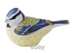New Royal Crown Derby Garden Blue Tit Bird Paperweight 1st Quality Boxed