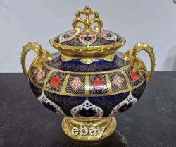 New Royal Crown Derby Old Imari Solid Gold Band 1st Quality LITHERLAND VASE