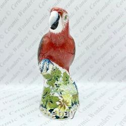 New Royal Crown Derby Scarlet Macaw Parrot Paperweight Boxed Gold Stopper