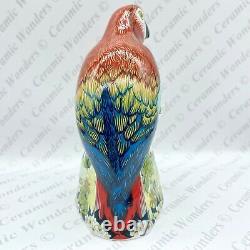 New Royal Crown Derby Scarlet Macaw Parrot Paperweight Boxed Gold Stopper