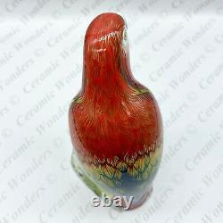 New Royal Crown Derby Scarlet Macaw Parrot Paperweight Boxed Gold Stopper