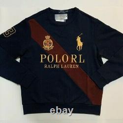 Nwt Polo Ralph Lauren Big Pony Royal Crest Crown Navy Gold Sweatshirt XL Crizzy