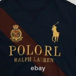 Nwt Polo Ralph Lauren Big Pony Royal Crest Crown Navy Gold Sweatshirt XL Crizzy