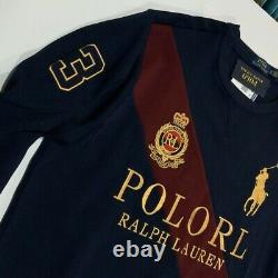 Nwt Polo Ralph Lauren Big Pony Royal Crest Crown Navy Gold Sweatshirt XL Crizzy