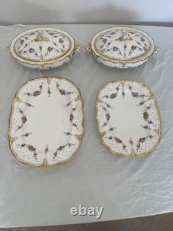 Original 129 Piece Royal crown Derby Antoinette Dinner Service