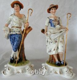 Pair Royal Crown Derby Shepherd & Shepherdess Boxed, Ltd Ed. 1 of 25