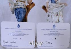 Pair Royal Crown Derby Shepherd & Shepherdess Boxed, Ltd Ed. 1 of 25
