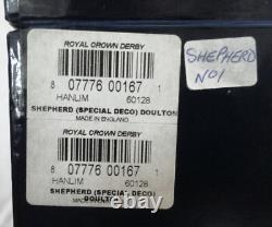 Pair Royal Crown Derby Shepherd & Shepherdess Boxed, Ltd Ed. 1 of 25