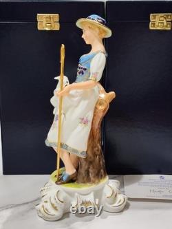 Pair Royal Crown Derby Shepherd and Shepherdess LTD Edition 10 Boxed (Read)