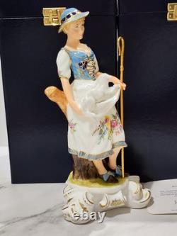 Pair Royal Crown Derby Shepherd and Shepherdess LTD Edition 10 Boxed (Read)