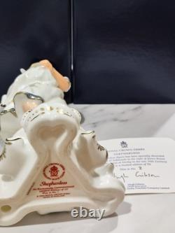 Pair Royal Crown Derby Shepherd and Shepherdess LTD Edition 10 Boxed (Read)