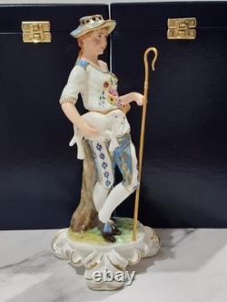 Pair Royal Crown Derby Shepherd and Shepherdess LTD Edition 10 Boxed (Read)