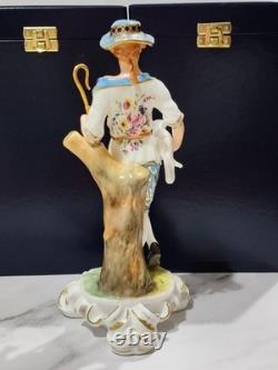Pair Royal Crown Derby Shepherd and Shepherdess LTD Edition 10 Boxed (Read)