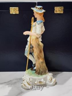 Pair Royal Crown Derby Shepherd and Shepherdess LTD Edition 10 Boxed (Read)