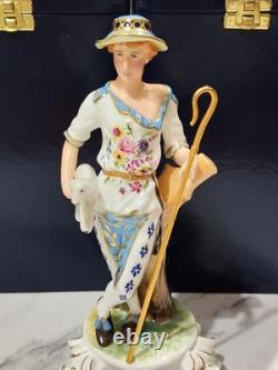 Pair Royal Crown Derby Shepherd and Shepherdess LTD Edition 10 Boxed (Read)