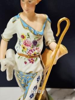 Pair Royal Crown Derby Shepherd and Shepherdess LTD Edition 10 Boxed (Read)