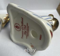 Pair of Royal Crown Derby Treasures Of Childhood Mini Rag Doll and Sailor
