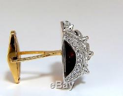 Posh Britt 3D Royal Crown 6.00ct. Diamonds Cufflinks 18Kt Kingship
