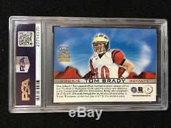 Psa 10 Tom Brady 2000 Pacific Crown Royale # 2 Rookie Royalty Rc Patriots