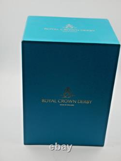 RARE BOXED ROYAL CROWN DERBY PEACOCK BUTTERFLY PAPERWEIGHT GOLD STOPPER 1st QTY