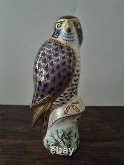 RARE Royal Crown Derby Peregrine Falcon with Gold Stopper and Box 1st Quality