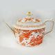 Red Aves Royal Crown Derby Tea Pot 6.75 Tall New Never Used Made In England