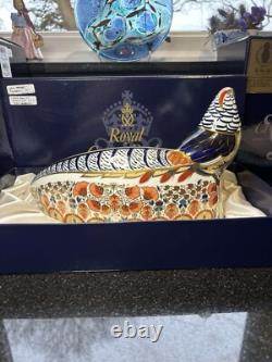 ROYAL CROWN DERBY 250th COLL LTD ED LADY AMHERST PHEASANT PAPERWEIGHT