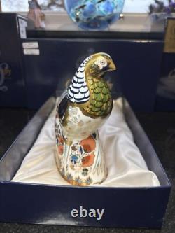 ROYAL CROWN DERBY 250th COLL LTD ED LADY AMHERST PHEASANT PAPERWEIGHT