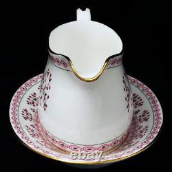 ROYAL CROWN DERBY BRITTANY Gravy Boat & Stand NEW NEVER USED made in England