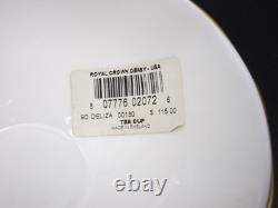 ROYAL CROWN DERBY Bone China ELIZABETH (GOLD TRIM) Footed Cup & Saucer NEW