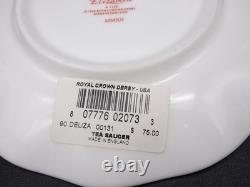 ROYAL CROWN DERBY Bone China ELIZABETH (GOLD TRIM) Footed Cup & Saucer NEW