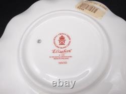 ROYAL CROWN DERBY Bone China ELIZABETH (GOLD TRIM) Footed Cup & Saucer NEW