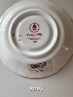 ROYAL CROWN DERBY DARLEY ABBEY FOOTED TEA CUP & SAUCER new with tags