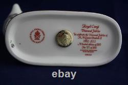 ROYAL CROWN DERBY DIAMOND JUBILEE ROYAL CORGI LTD ED PAPERWEIGHT BRAND NEWithBOXED