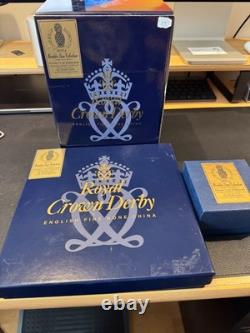 ROYAL CROWN DERBY Heraldic Lion, Plate and Pill Box (no certificates)