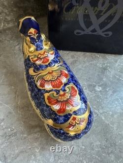 ROYAL CROWN DERBY Hippopotamus Paperweight Gold Stopper Boxed 1st Quality 2004