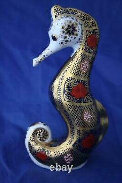 ROYAL CROWN DERBY IMARI SGB SEAHORSE PAPERWEIGHT NEWithBOXED