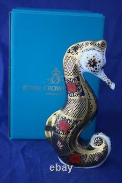 ROYAL CROWN DERBY IMARI SGB SEAHORSE PAPERWEIGHT NEWithBOXED