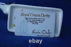 ROYAL CROWN DERBY IMARI STAFFORDSHIRE BULL TERRIER L/E 500 PAPERWEIGHT NEWithBOXED