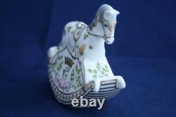 ROYAL CROWN DERBY L/E 500 ROYAL BABY PRINCESS CHARLOTTE ROCKING HORSE NEWithBOXED