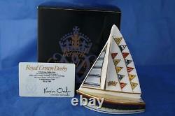 ROYAL CROWN DERBY L/E PRINCE GEORGE CHRISTENING SAILING BOAT YACHT NEWithBOXED