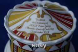 ROYAL CROWN DERBY PRINCE GEORGE CHRISTENING CAROUSEL MONEY BOX L/E 500 NEWithBOXED