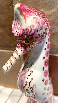 ROYAL CROWN DERBY Pink Seahorse 42/150 Limited Ed Paperweight BRAND NEW & BOXED