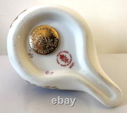 ROYAL CROWN DERBY ROBIN Paperweight Gold Stopper First Quality NEW