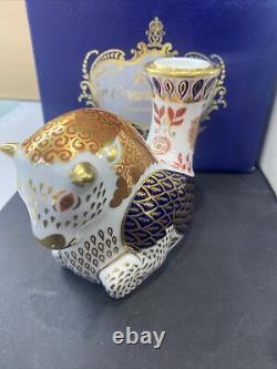 ROYAL CROWN DERBY Set Of MYTHICAL BEAST CANDLE HOLDERS(4) Boxed VGC
