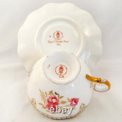 ROYAL PINXTON ROSES Royal Crown Derby 5 Piece Place Set NEW NEVER USED England