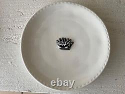 Rae Dunn Crown Salad Plate Set Of 4 Rare Vintage EUC Artisan Royal